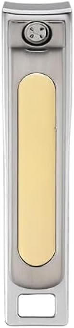 Golden Nail Clipper 8.1x1.4 cm | Stainless Steel Compact Portable Nail Cutter for Fingernails & Toenails | Precise Trim Sharp Edge