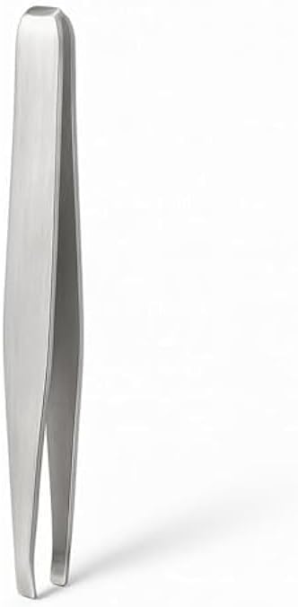 144 Pieces Stainless Steel Tweezers (10cm - Slant Tip Eyebrow Tweezer for Precision Hair Removal & Grooming)