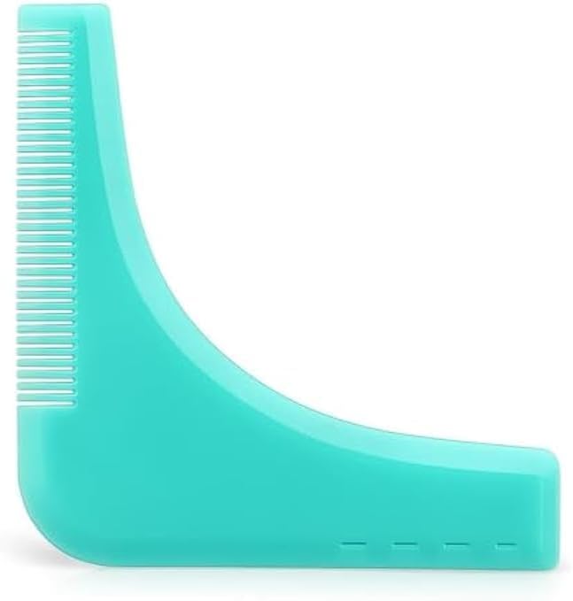 120 Pieces Beard Shaping Template + Combs (Adjustable Beard Shaping Tool & Stencil Guide for Beard – Mustache – Sideburns)