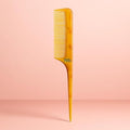 120 Pieces Fine Tail Comb Plastic Yellow - Rat Tail Styling Combs for Hair Sectioning (Backcombing – Teasing & Styling)
