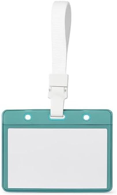144 Pieces Plastic Business Badge Holders Clear ID Card Holder Sleeve Horizontal Vertical PVC Name Pass Holders for Employee Conference