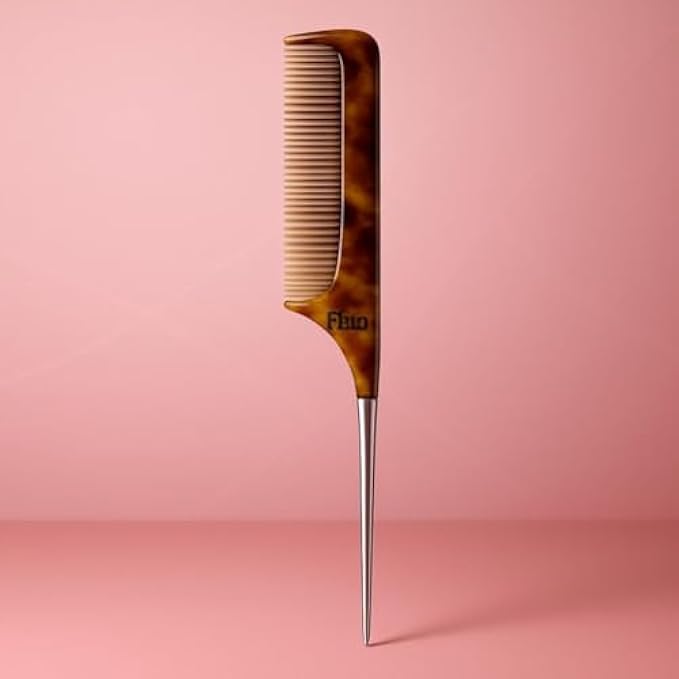 120 Pieces Stainless Steel Rat Tail Comb Brown - Metal Tail Combs for Hair Styling (Parting & Teasing – Barber Hairdressing Comb)