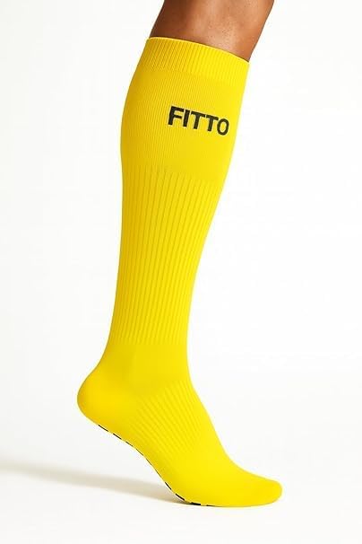 96 Pieces Anti-Slip Yellow Football Socks for Kids - Comfortable & Durable Sports Socks