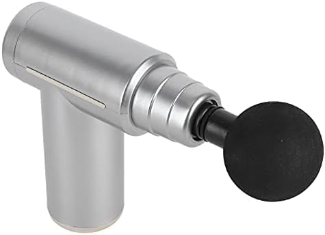 Massage Gun, Deep Tissue, Electric Muscle Massager, Portable, Ultra-Quiet, Grey with Black head
