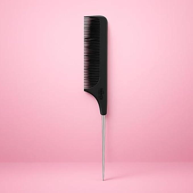 120 Pieces Stainless Steel Rat Tail Combs (19cm Black - Metal Tail Comb for Hair Sectioning – Styling – Teasing – Fine Teeth Salon Comb)