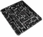 96 Pieces Black Kitchen Drawer Organizer - Adjustable Expandable Cutlery Trays (Non-Slip Design – Perfect for Silverware – Utensils – and Kitchen Tools - Premium Plastic – 7 Compartments)