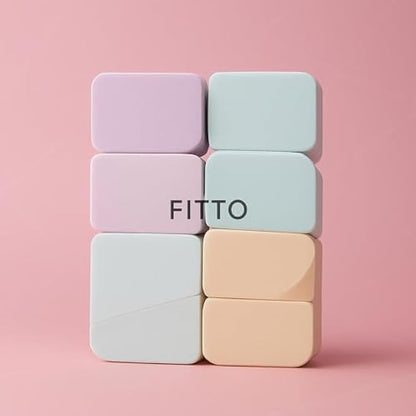 Assorted Makeup Sponges Pack of 8 - Cosmetic Blending Sponge Set for Foundation Concealer Contour, Teardrop Wedge Mini Shapes, Soft Latex-Free