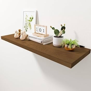 Wall Shelf 120x19.5cm, White Floating Shelf for Home Decor