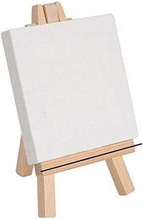 96 Pieces Canvas with Stand (30cm x 25cm for Painting – Art Display – Easel Canvas Board)