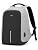 72 Pieces Anti-Theft Travel Backpacks with USB Charging Port (Hidden Compartments – Water-Resistant Material and Padded Straps – Grey and Black)