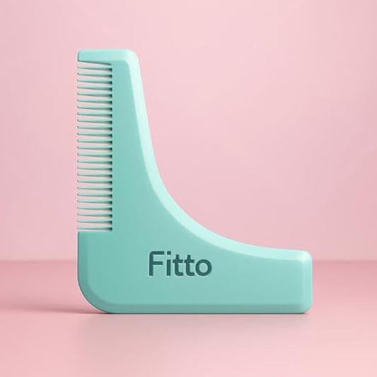 Beard Shaping Template + Comb – Adjustable Beard Shaping Tool & Stencil Guide for Beard, Mustache, Sideburns