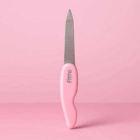 Folding Nail Filer Pink - Compact Travel Nail File Portable Pocket Manicure Pedicure Tool
