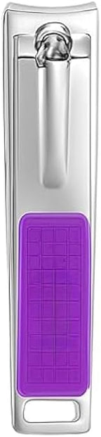 96 Pieces Purple Nail Clippers (7.95x1.65cm - Compact Fingernail & Toenail Trimmer Manicure Pedicure Tool)