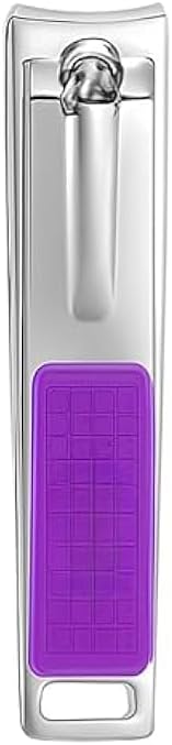 Purple Nail Clipper 7.95x1.65cm - Compact Fingernail & Toenail Trimmer Manicure Pedicure Tool