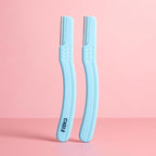 120 Pieces Eyebrow Razors (Blue - Pack of 2 Facial Hair Remover & Brow Shaper for Women – Precision Eyebrow Trimmer and Dermaplaning Tool)