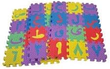 6x6cm Puzzle Sheets Arabic Numbers & Letters Foam Tiles for Kids – Educational Alphabet and Number Puzzle