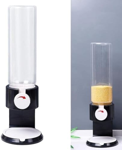 72 Pieces Dry Food Cereal Dispensers (Orange Plastic – White Transparent – For Pet Food Coffee Beans Breakfast – Single Orange)
