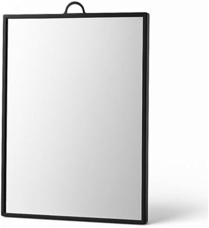 Cosmetic Mirror Rectangular 16cm Black Frame - Portable Makeup Mirror for Vanity & Travel