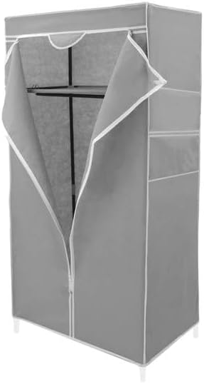 72 Pieces Wardrobe Storage Organizers (Breathable Nonwoven Fabric Closet with Zip Closure – Sturdy Metal Frame – Space-Saving Design for Dust-Free Textile Storage – Blue – 75 x 150 x 50 cm)