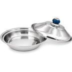 96 Pieces Stainless Steel Dates Dishes with Lid (Round Serving Bowl for Dates – Dry Fruits – Sweets and Snacks – Silver)