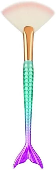 120 Pieces Flat Makeup Brush Blue - Flat Foundation & Concealer Brushes for Liquid & Cream (Synthetic Bristles Face Applicator)