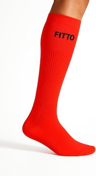 96 Pieces Anti-Slip Red Football Socks for Kids - Comfortable & Durable Sports Socks