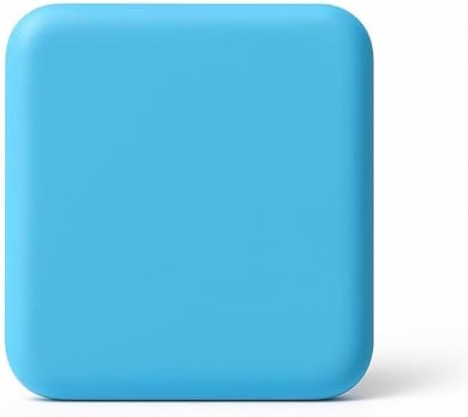 Square Printed Wall Mirror Blue - Decorative Square Mirror for Living Room Bedroom Bathroom Vanity, Modern Framed Wall Mirror