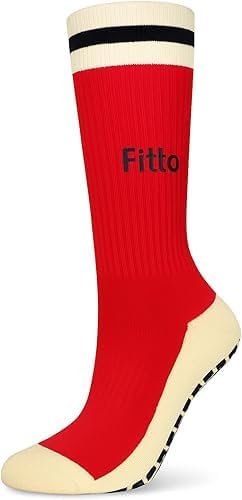 96 Pieces Anti-Slip Red Football Socks for Adults - Free Size