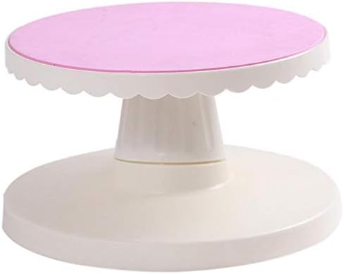 72 Pieces Pink and White Rotating Cake Stand - 360° Rotating Cake Turntables for Decorating (Frosting – and Display - Non-Slip – Easy-Clean Surface - Ideal for Cakes – Cupcakes – Desserts – Baking Enthusiasts)
