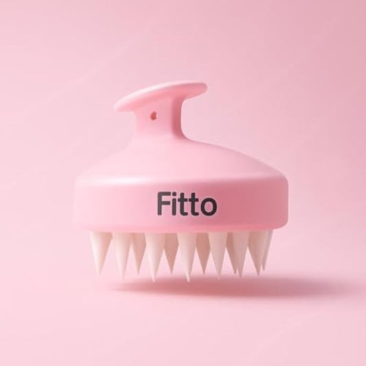 Shampoo Massage Comb Pink - Silicone Scalp Massager & Shampoo Brush for Wet/Dry Hair, Detangling & Exfoliating Scalp Scrubber