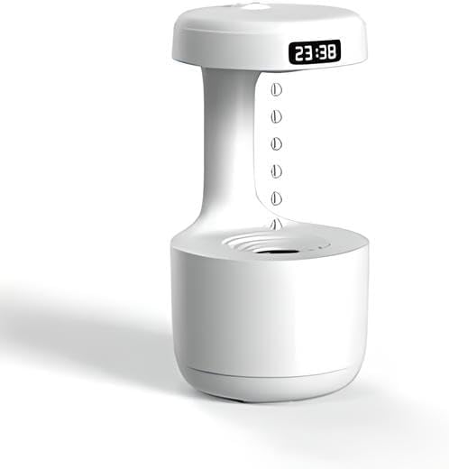 60 Pieces Mist Humidifiers (Bedroom – Cute Water Drops – Light Effects – Air Diffuser – For Baby Home Office – White)