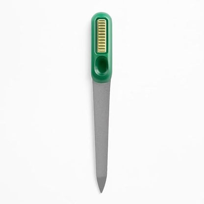 Green Nail File 12.5cm – Emery Board Nail Filer for Manicure & Pedicure, Portable Nail Buffer for Fingernails & Toenails
