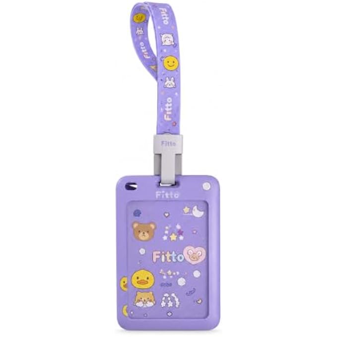 144 Pieces ID Badge Holders with Printed Lanyard (Clear Vertical Card Window for School – Office – Travel and Events – Assorted Colors)