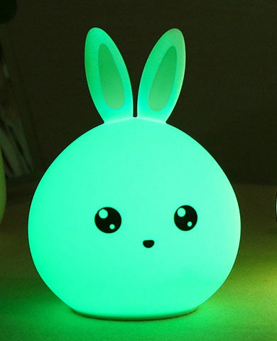 Eco-Friendly Rabbit Night Light - Soft Silicone LED for Kids
