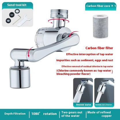 Water-Saving Faucet Water Filter with 1080° Rotation