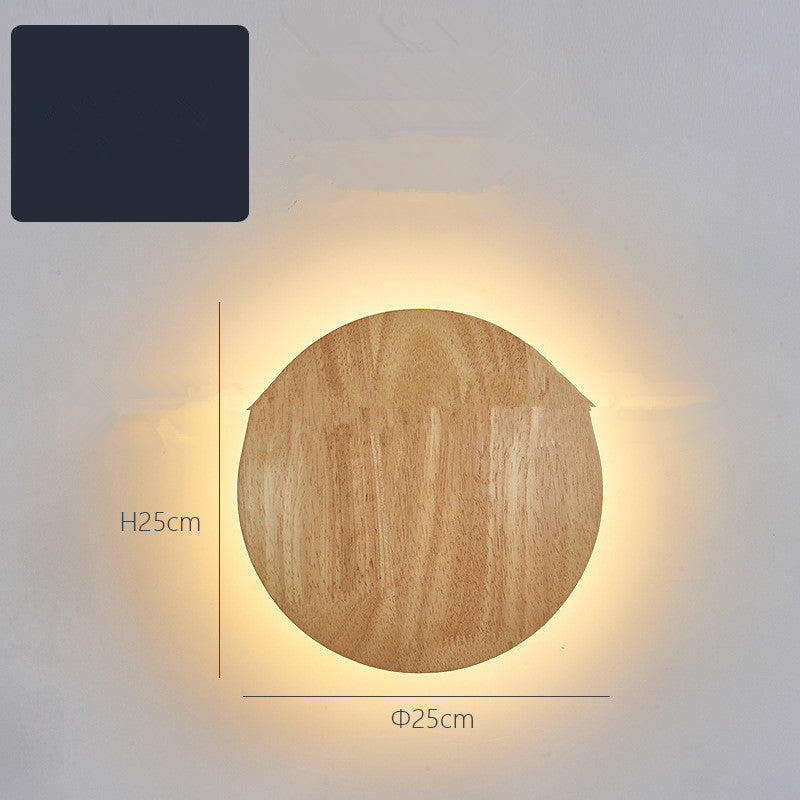 Eco-Friendly Wall-Mounted LED Lights - Warm Wood Tone