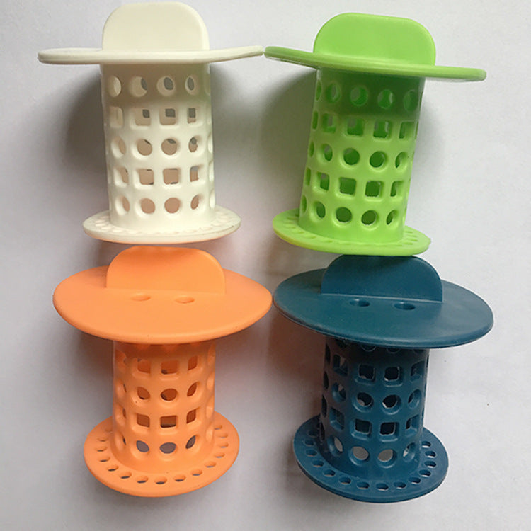 Eco-Friendly Drain Hair Catcher - Reusable Silicone Sewer Filter for Clog Prevention