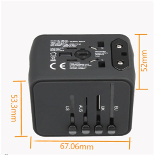 Universal Travel Adapter Cube - Multi-Region, Eco-Friendly, Durable