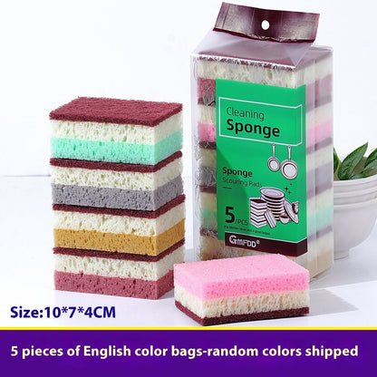 Eco-Friendly Multicolored Cleaning Sponges - Durable & Reusable