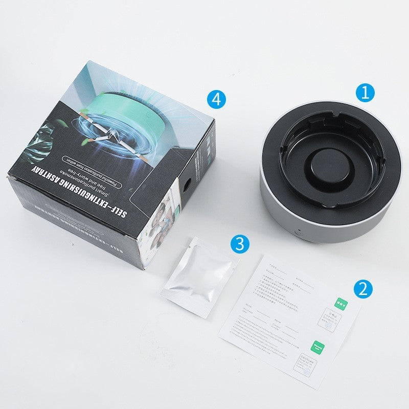 Green Multipurpose Ashtray Air Purifier - Smoke & Odor Reducer