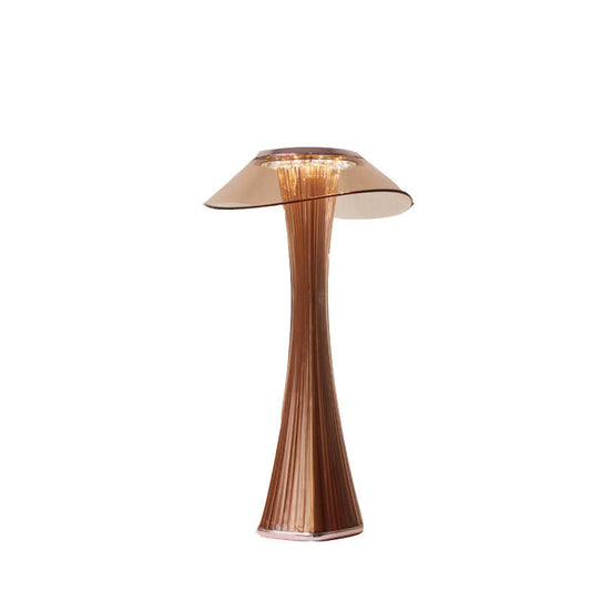 Bronze mushroom table lamp with energy-efficient design