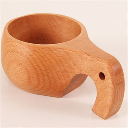 Eco-Friendly Wooden Cup with Handle - Sustainable & Biodegradable