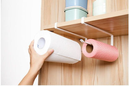 Space-Saving Under-Shelf Paper Towel Holder - No Tools Needed