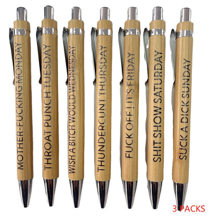 Eco-Friendly Bamboo Ball-Point Pen Set - Sustainable Writing Essentials