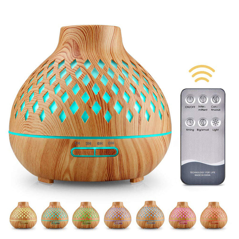 Eco-Friendly Essential Oil Diffuser with LED Light and Remote Control
