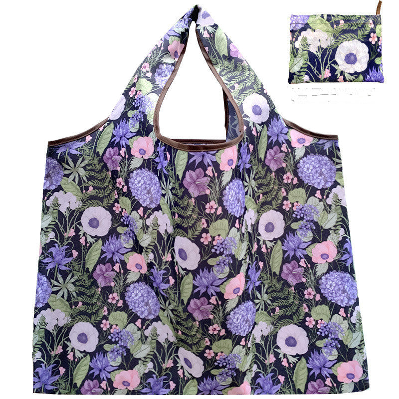 Eco-Friendly Reusable Shopping Bag - Durable Floral Tote for Groceries