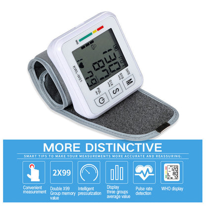 Compact Digital Wrist Blood Pressure Monitor - Eco-Friendly Health Tracker