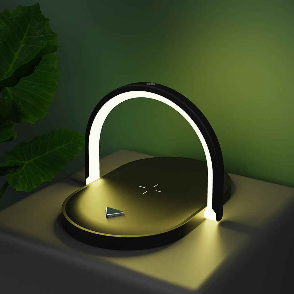 Wireless Charger Night Light & Phone Holder - Eco-Friendly Multi-Functional Station