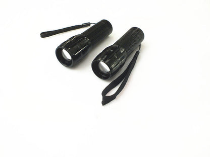 Eco-Friendly Rechargeable Black Flashlight - Durable & Sustainable Lighting