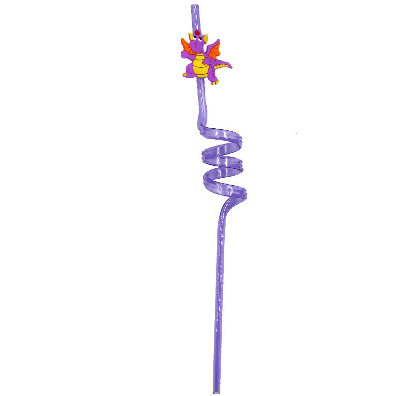 Multicolored Spiral Reusable Drinking Straws - Eco-Friendly & Durable